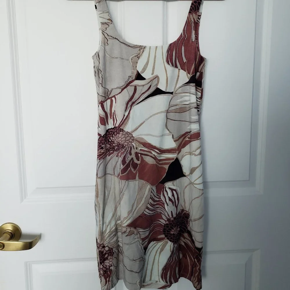 Wilfred Aritzia Ruched Mini Floral Print Square Neck Lydia Dress - Picture 4 of 10